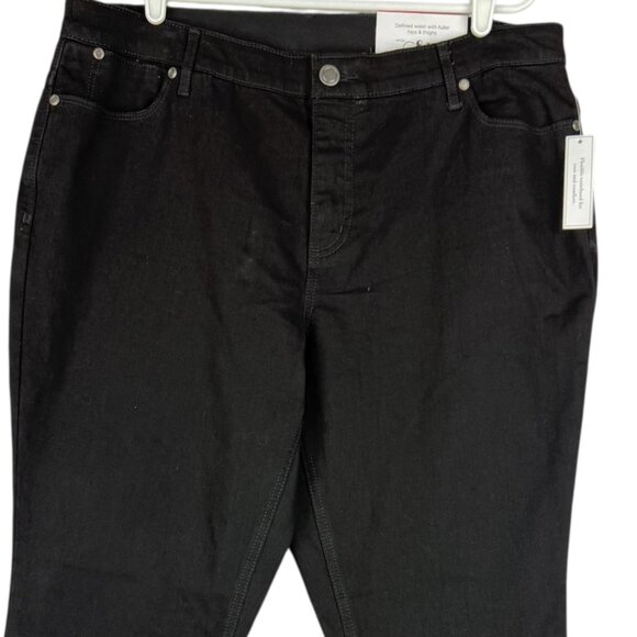 CJ Banks Women Classic Barely Boot Everyday Stretch Black Denim Jeans Sz 16W NWT - Picture 3 of 12